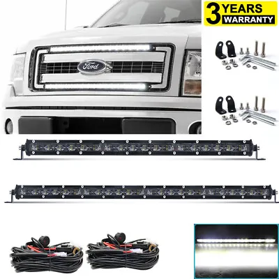 For 09-14 Ford F150 Upper Grille Lower Hidden Bumper Combo LED Light Bar Kits • $104.49