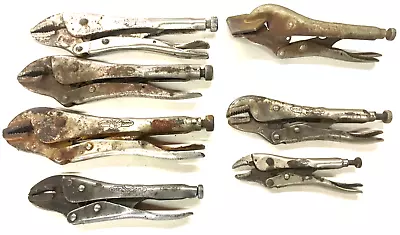 LOT Of ASSORTED VISE GRIP LOCKING PLIERS PETERSEN DEWITT • $34.99