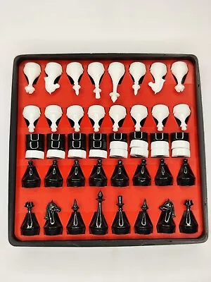 Vintage Road Magnetic Chess + Checkers Board Game Kiev Plastic Factory USSR • $10