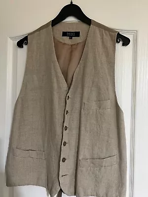 Next 100% Linen Waistcoat With 6 Buttons • £3.99