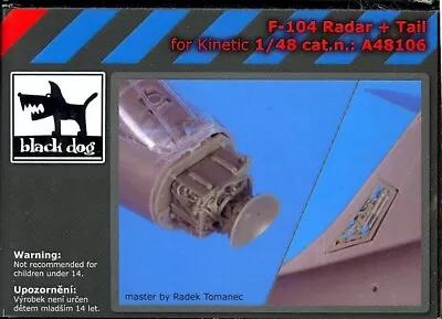 Blackdog Models 1/48 F-104 STARFIGHTER RADAR & TAIL Resin Detail Set • $17.75