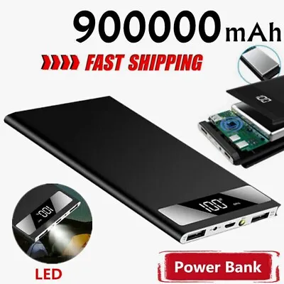 $27.98 • Buy 900000mAh Portable Power Bank Battery Charger USB Emergency For Mobile Phone