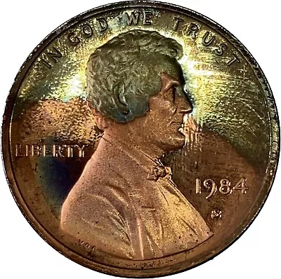 1984-S 1C Lincoln Cent Toned Beautiful Proof Toner Penny RARE *390 • $5.99