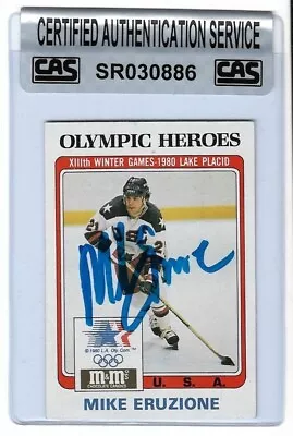 1983 M&m's Olympic Heroes ~ Mike Eruzione Autograph Card #13 ~ 1980 Hockey Gold • $14