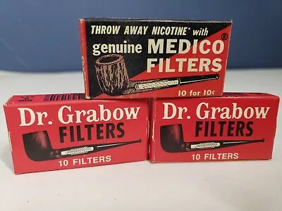 3 Lot Boxes Of 10 Dr Grabow 6mm Premium Pipe Filters & Medico - Made In The USA • $5.31