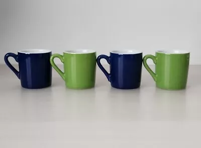 Set Of 4 Sur La Table Single Espresso  Mini Mug Color Blue & Green (P13) • $28
