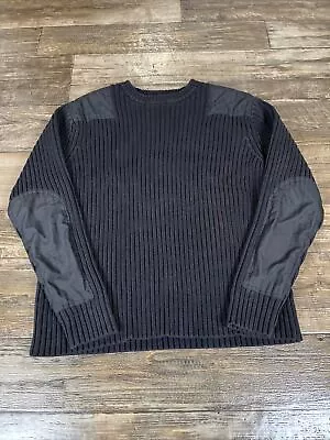 LL BEAN Commando Sweater Mens XL Black 100% Cotton • $29.99