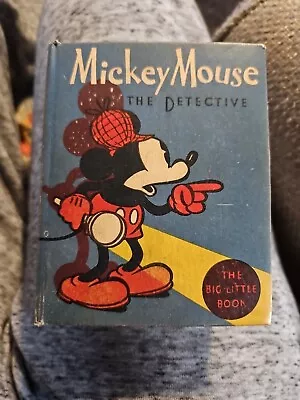 Whitman Big Little Book Mickey Mouse Detective Walt Disney 1934 Illus Juvenile • $40