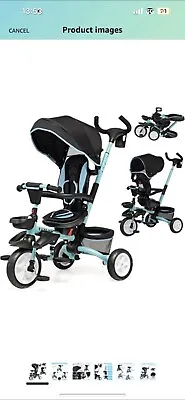 4-in-1 Multifunctional Toddler Trike Reversible Baby Tricycle 1.5-5 Years Old • £70