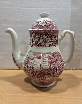 Royal Tudor Ware Coffee Pot Hand Engraved By W N Mellor Coaching Taverns 1828 • £11.99