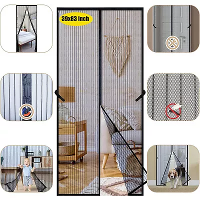 Magnetic Screen Door Mesh Curtain Durable Heavy Duty Mosquito Net Bug Hands Free • $8.89