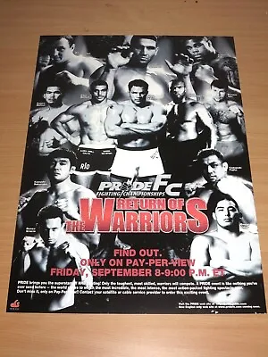 Pride FC 10 Poster Renzo Gracie Vitor Belfort Mark Kerr Kazushi Sakuraba UFC Mma • $20.35