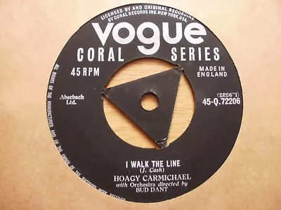 £4.99 • Buy Rare Cover Version!!  Hoagy Carmichael   I Walk The Line   1956 TRI Vogue Coral