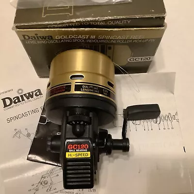 Vintage Daiwa I.o.b. Gc-120 Closed-face Spin Casting Reel W/paperwork & Parts🐠 • $96