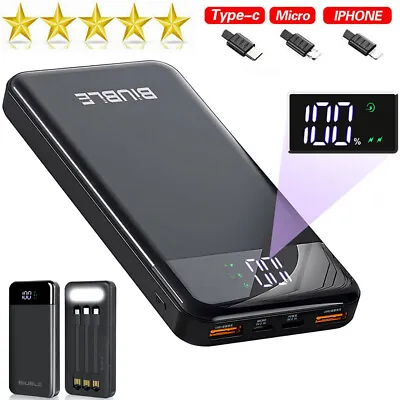 90000000mAh Power Bank USB-C Fast Charger Battery Pack Portable For Mobile Phone • £8.99