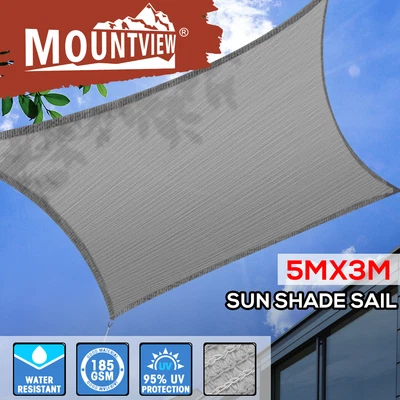 $49.99 • Buy Mountview Sun Shade Sail Cloth Canopy Outdoor Awning Rectangle Charcoal 5x3M