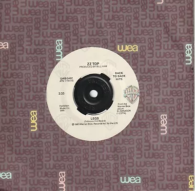 ZZ TOP - LEGS - 7 Inch Single - Record  -Vinyl. Ex Juke Box • $9.95