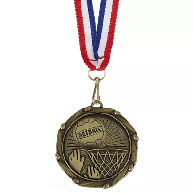  Netball Medals With Ribbons - Engraved FREE Your Message - Free P+P  • £4.50