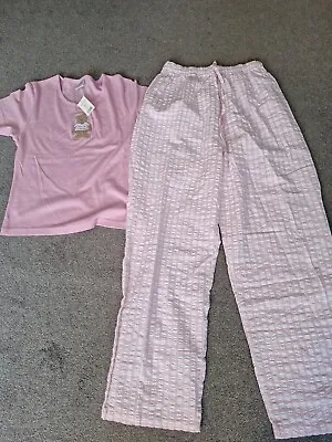LA SENZA - Pink Coloured Pyjama Set Short  Sleeved Long Leg Size 14 Bnwt • £10