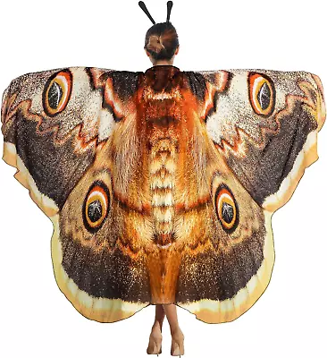 2 Pcs Halloween Butterfly Wings Butterfly Shawl Moth Wings Moth Cape Butterfly C • $30.99