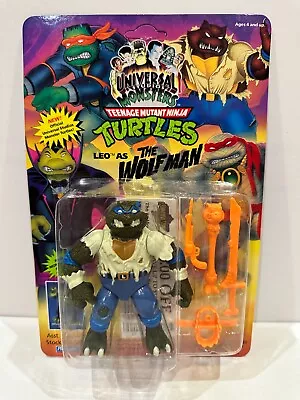 TMNT Ninja Turtles 1993 Leo As The Wolfman UNPUNCHED Playmates Universal MOC • $197.60