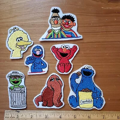 Sesame Street Iron On Patches Big Bird Elmo Cookie Monster Grover Oscar • $7.99
