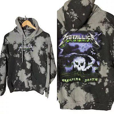 Metallica Creeping Death Tie Dye Skull Hoodie Small Unisex Metal Band • $26.99