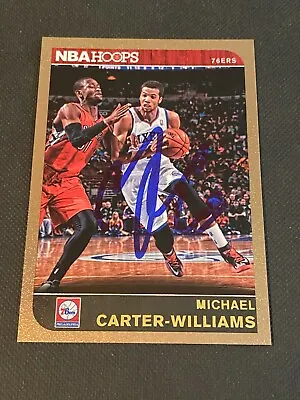 Michael Carter-Williams Signed 2014-15 Panini Hoops Gold Card Auto 76ers NBA COA • $5.99