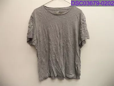 Men's Large H&M Regular Fit Short Sleeve Crew Neck T-Shirt Gray 23  Bust • $7.09