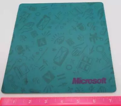 Vintage MICROSOFT Square Thin 7.5 X7.5  Computer MOUSEPAD Retro Original • $23.98