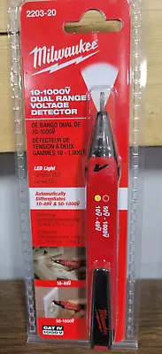 NEW Milwaukee 2203-20 50-1000 & 10-49 Dual Range Voltage Detector With LED Light • $23.99