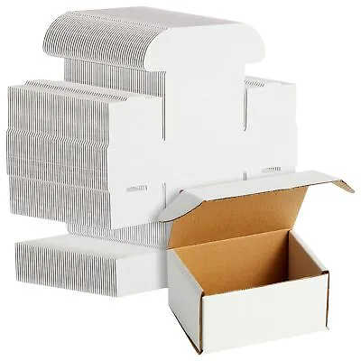 50 Pack White Corrugated Shipping Mailer Small Packaging Packing Boxes 4x3x2” • $38.99