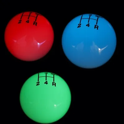 JDM 5 Speed Glow In The Dark GREEN/BLUE/RED Round Ball Manual Gear Shift Knob • $15