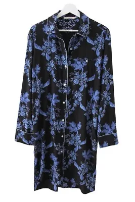 Stella McCartney Silk Shirt Dress Women Small Poppy Floral Sleep Button Down • $69.97