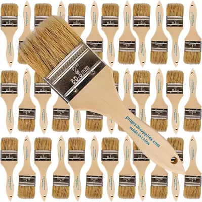 Pro Grade - Chip Paint Brushes - 36-Pack - 2 Inch Chip Brush For Paints Stains • $27.23