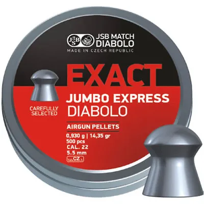 JSB Match Diabolo - Exact Jumbo Express .22 - 5.52 - Airgun Pellets • £22