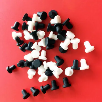 Cover Plugs Blanking Plugs Cover Cap Hole Caps Silicone Rubber Plugs Black/white • £1.74