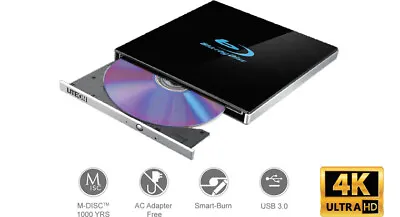 £92.95 • Buy LiteOn Lite-on External Ultraslim BLU-RAY Writer Ultra Slim USB 3.0 Model EB1