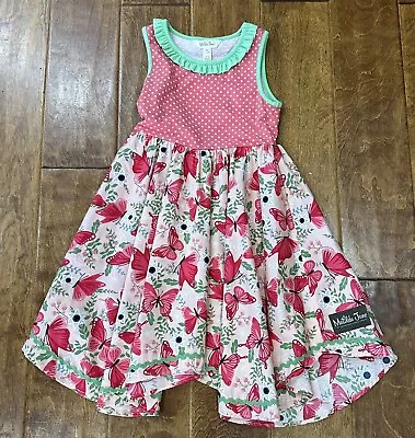 Matilda Jane Sundress SZ 6 Butterflies Pink & Green • $18.99