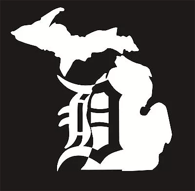 Old English D Detroit Tigers Michigan Vinyl Decal Sticker -BUY 2 GET A 3rd  FREE • $7.14