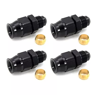 4PCS 6/8AN Male Flare To 3/8 Fuel Hardline Tube Fitting Adapter Anodized • $11.99