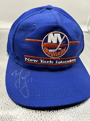 New York Islanders Vintage Hat Signed By Matt Martin  • $60