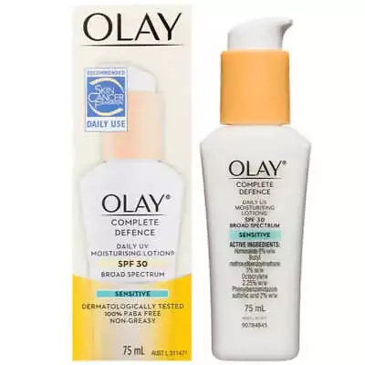 Olay Complete Defence Daily UV Moisturising Lotion 75mL • $33