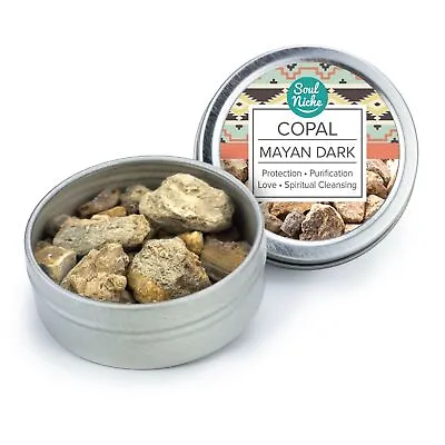 Rich Dark Mayan Copal Resin Incense - Brown Copal Obsidian Copal + METAL TIN • $7.95