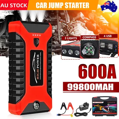 99800mAh Portable 12VCar Jump Starter Pack Booster Charger - Battery Power Bank • $45