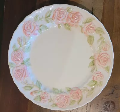 Metlox Pottery Vernon Ware Poppytrail Pink Rose Serving Platter Great Condition  • $14.99