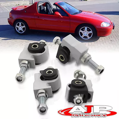 Silver Front Adjustable Camber Kit Adjusters For 1992-1995 Honda Civic Del Sol • $14.99