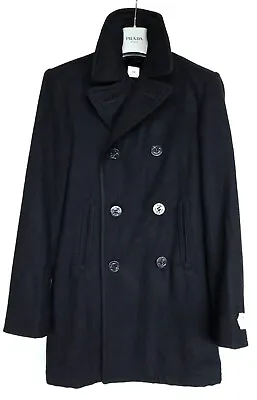 Authentic US Navy/DSCP Quarterdeck Pea Coat Overcoat Men's SZ 40S Black Wool • $150
