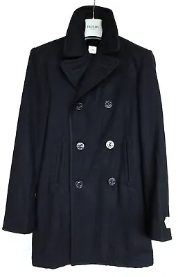 Authentic US Navy/DSCP Quarterdeck Pea Coat Overcoat Men's SZ 42XL Black Wool • $150