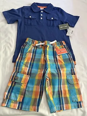 Gymboree Toddler Boy Short Sleeve Polo And Shorts 5T NWT • $12.99